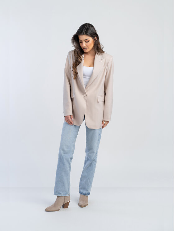 Salme Salme Marynarka Alison Beżowy Oversize
