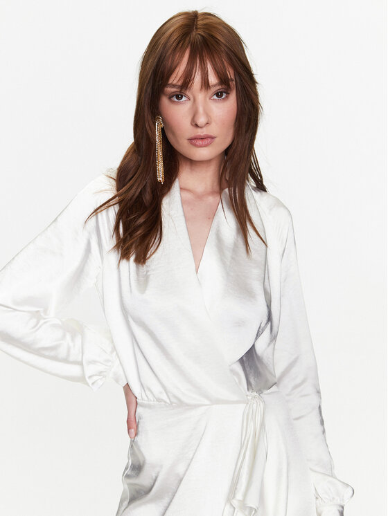 PINKO Pinko Cocktail obleka 100295 Z345 Bela Regular Fit