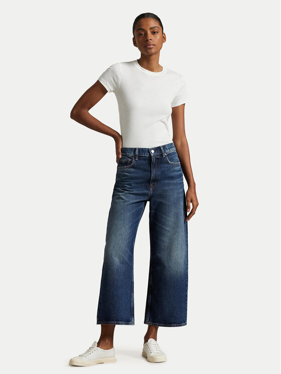 Polo Ralph Lauren Polo Ralph Lauren Džinsai 211969378001 Tamsiai mėlyna Wide Leg