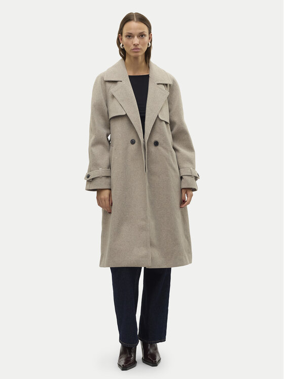 Vero Moda Vero Moda Płaszcz przejściowy Pop Miley 10319995 Beżowy Regular Fit
