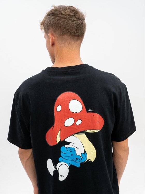 Smerfy Smerfy T-Shirt 111618 Czarny Oversize