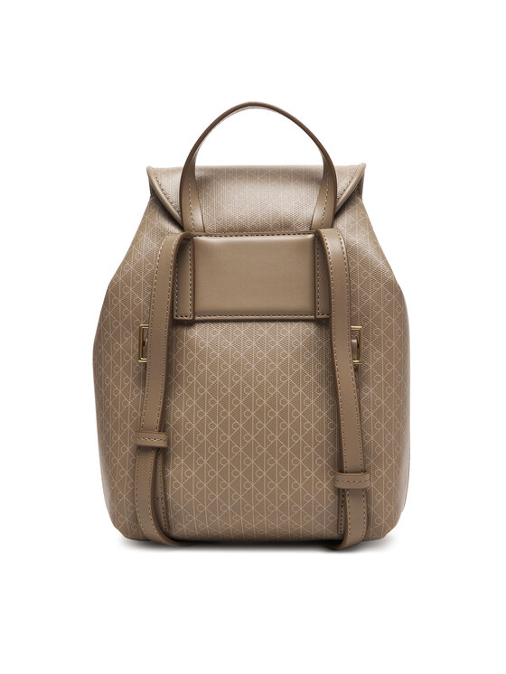 Calvin Klein Calvin Klein Plecak Emblem Aop Mini Backpack LV04F3507G Beżowy