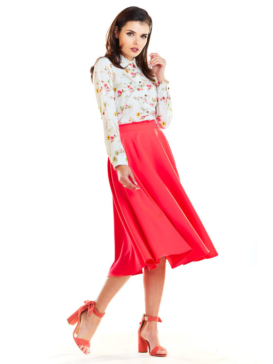 Awama Awama Spódnica A256 Fioletowy Basic Fit