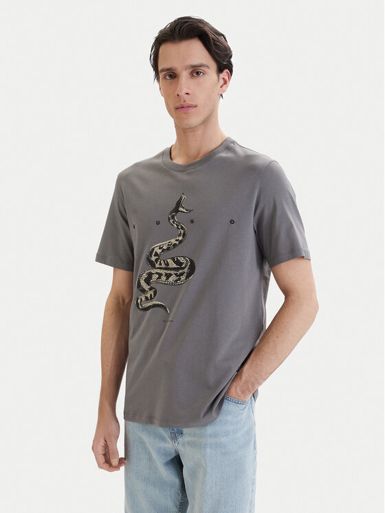 HUGO HUGO T-shirt Discorb 50557672 Siva Regular Fit