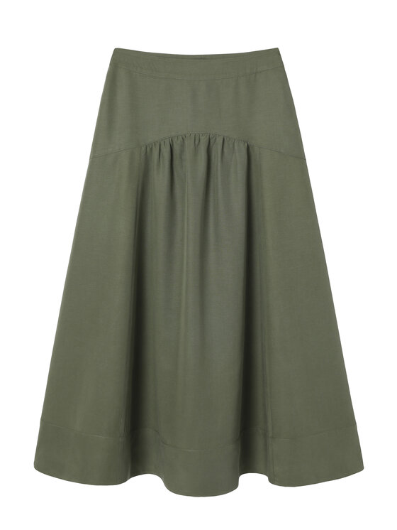 TATUUM TATUUM Spódnica midi SARITA Zielony Flare Fit