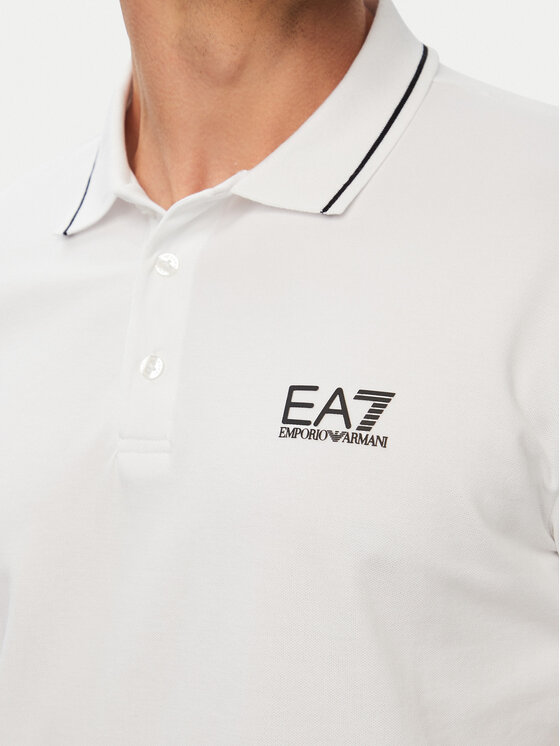 EA7 Emporio Armani EA7 Emporio Armani Polo marškinėliai 8NPF16 PJVUZ 1100 Balta Slim Fit