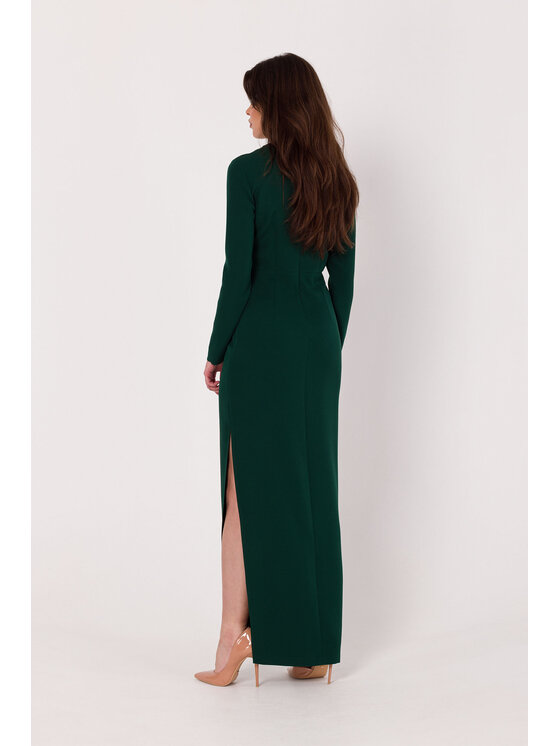 Makover Makover Každodenní šaty K180 Zelená Modern Fit