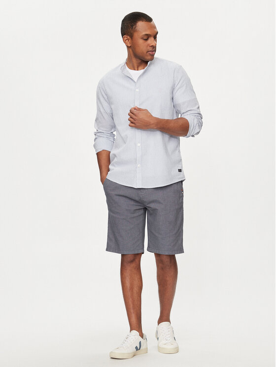 INDICODE INDICODE Košeľa Cari 20-351 Modrá Regular Fit