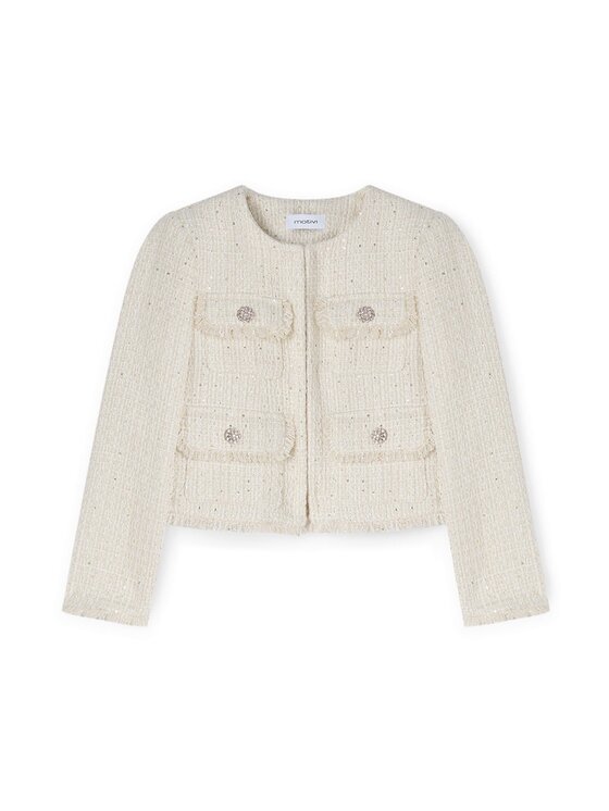 Motivi Motivi Giacca outdoor Q759Q000985N011 Écru Regular Fit