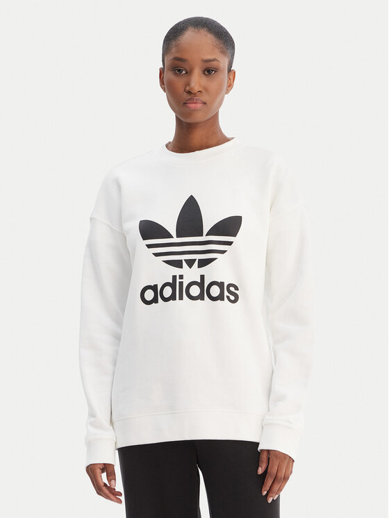adidas adidas Mikina Trefoil GN2961 Biela Regular Fit
