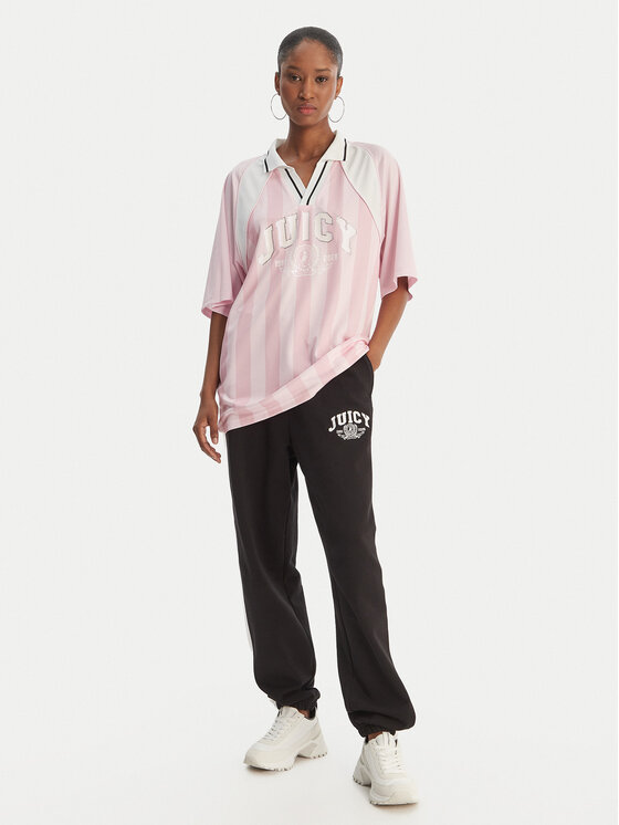 Juicy Couture Juicy Couture Polokošeľa Juicy Football JCSCT126407 Ružová Oversize