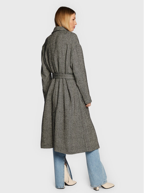 TWINSET TWINSET Kabát pro přechodné období 222AP237A Šedá Regular Fit