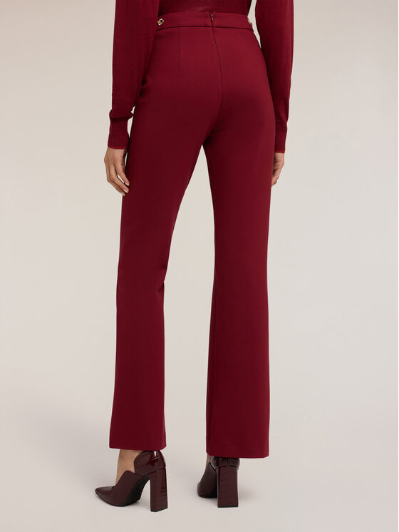 Motivi Motivi Spodnie materiałowe P094Q004173N036 Bordowy Flare Fit