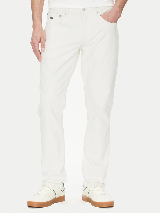 Tommy Jeans Tommy Jeans Blugi DM0DM20980 Alb Slim Fit