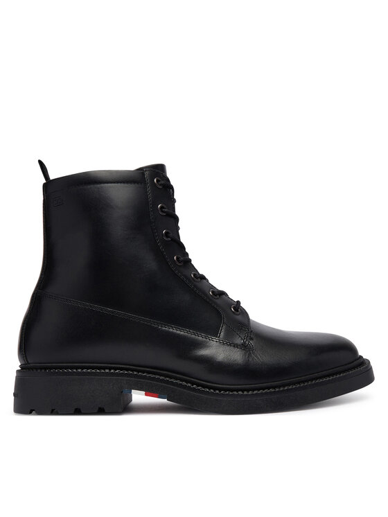 Tommy Hilfiger Tommy Hilfiger Зимни обувки Corporate Casual Lth Boot FM0FM06174 Черен
