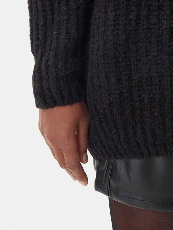 HUGO HUGO Kootud kleit Sloguis 50548245 Must Oversize