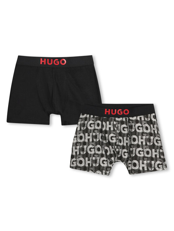 HUGO Súprava 2 kusov boxeriek G00326 S Čierna
