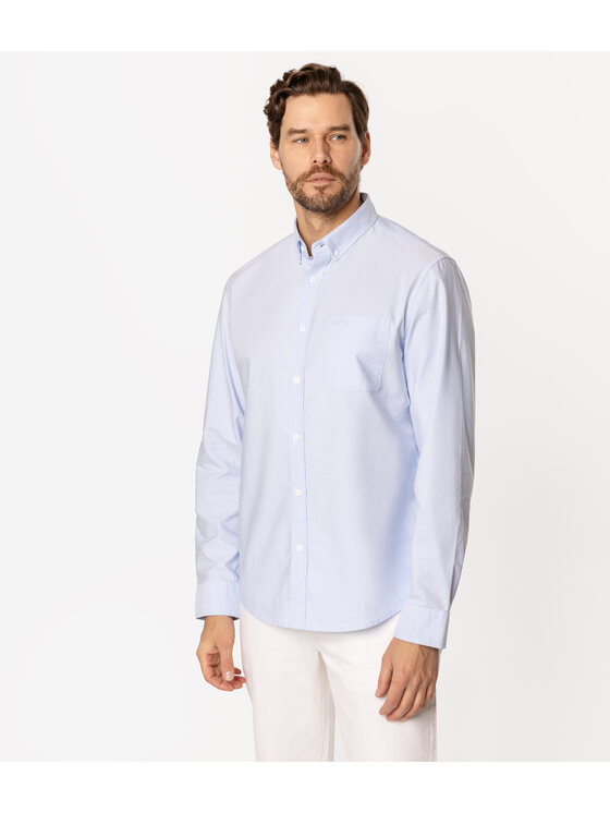 Lee Cooper Lee Cooper Koszula LARS OXFORD Niebieski Regular Fit