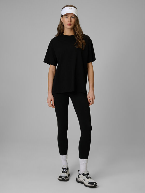 4F 4F Legginsy BASIC+ Czarny Slim Fit