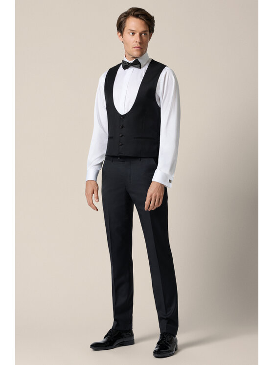 Lancerto Lancerto Kamizelka garniturowa Consuegra KA073126000007 Czarny Slim Fit
