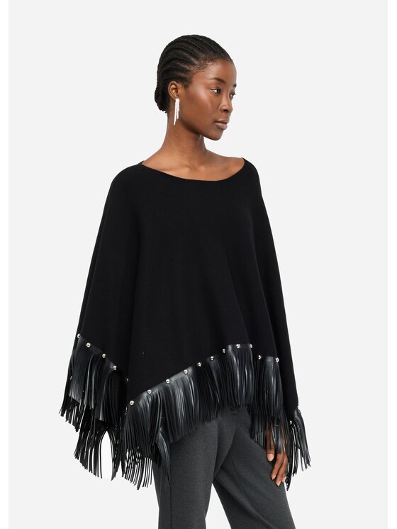 Liu Jo Liu Jo Poncho 2F5053M030022222 Nero Regular Fit