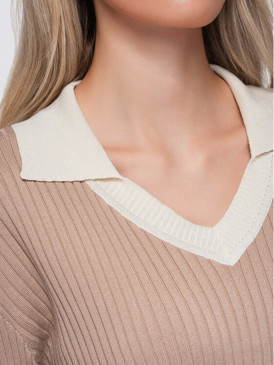 Ombre Ombre Sada halenka a kalhoty OW-SE-E0002 Béžová Regular Fit