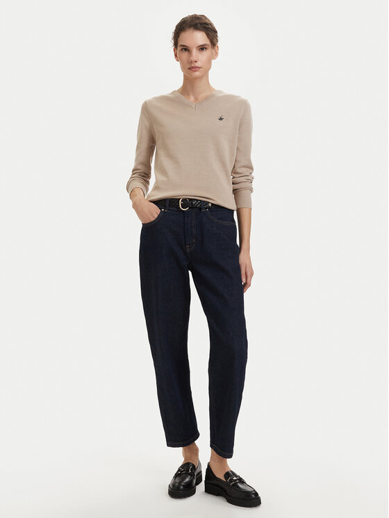 Beverly Hills Polo Club Beverly Hills Polo Club Пуловер P-SS26W-M536563 Бежов Regular Fit