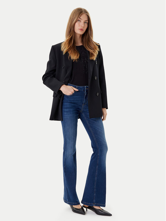 Liu Jo Liu Jo Jeans hlače UF5058 DS015 78349 Mornarsko modra Regular Fit