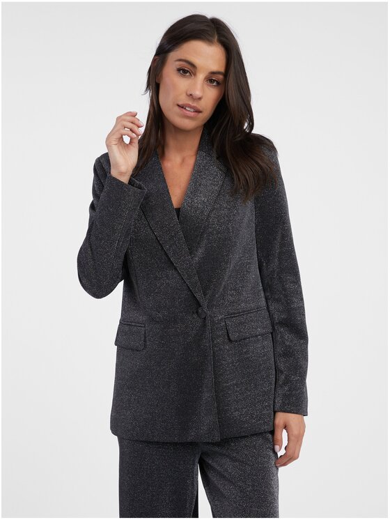 Orsay Orsay Marynarka 482464575000__38 Czarny Regular Fit