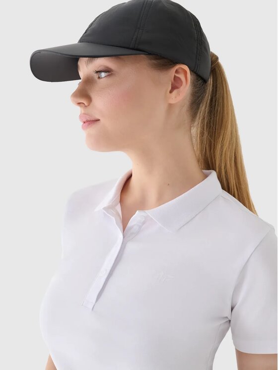4F 4F Polo 4FWMM00TPTSF317-10S Biały Slim Fit