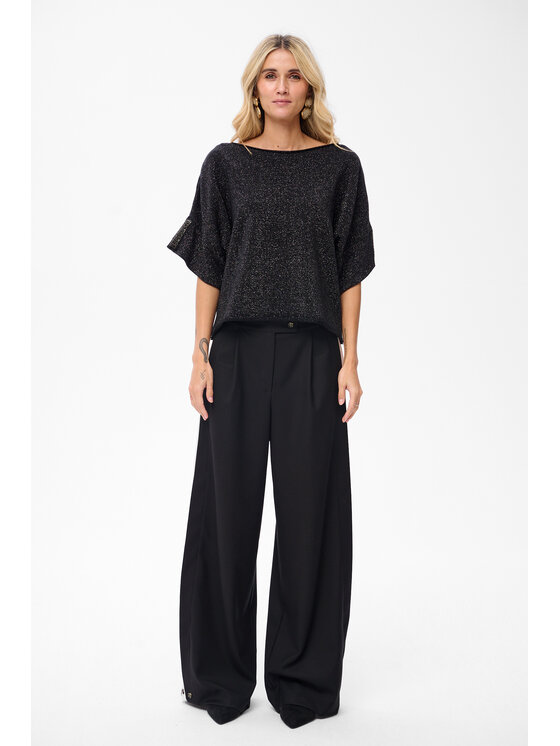 blue shadow blue shadow Sweter Meer Czarny Regular Fit