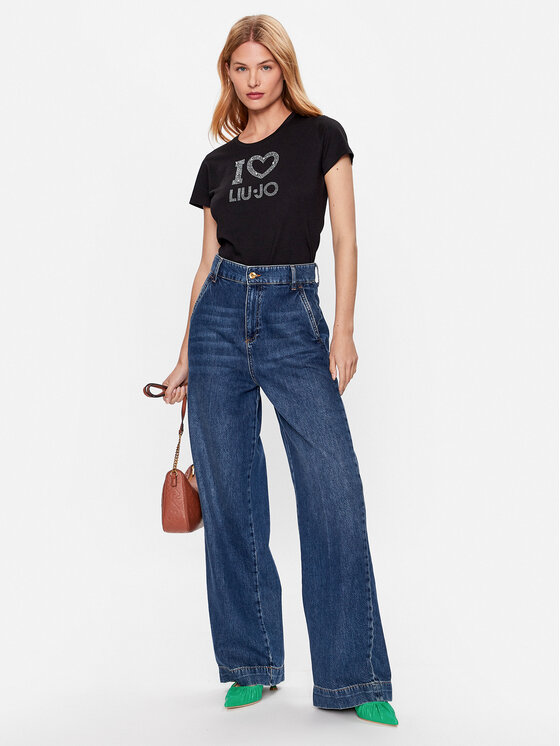 Liu Jo Liu Jo T-shirt WF3076 JS923 Crna Regular Fit