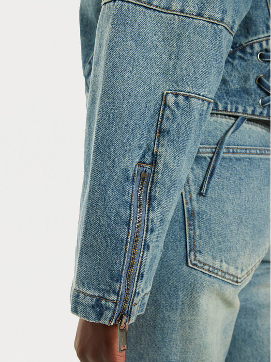 Gestuz Gestuz Giacca di jeans Katha 10909478 Blu Straight Fit