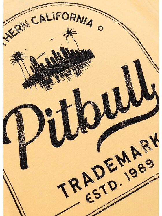 PITBULL PITBULL T-Shirt Koszulka Żółty Regular Fit