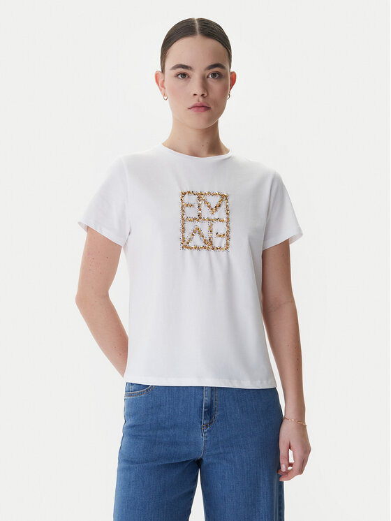 Marella Marella T-Shirt Tema 2615971031 Weiß Regular Fit