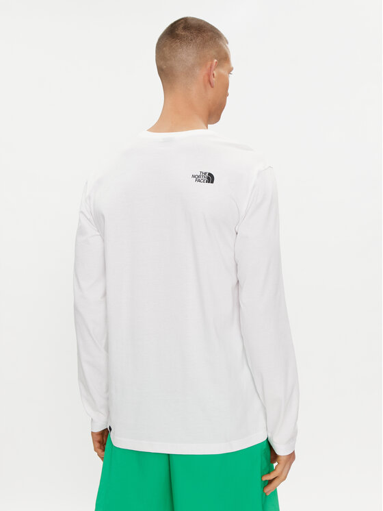 The North Face The North Face Longsleeve Simple Dome NF0A87QN Alb Regular Fit