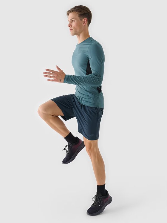 4F 4F S dlhými rukávmi 4FWAW24TFLOM252-40S Zelená Slim Fit