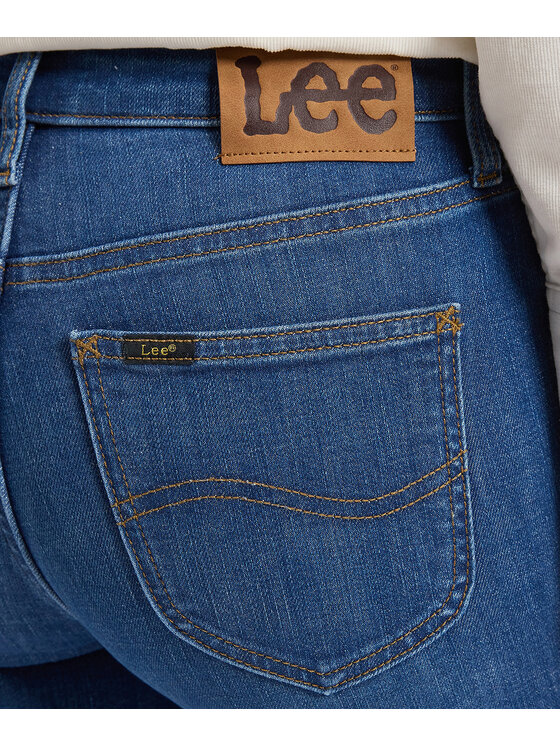 Lee Lee Jeansy 112387555 Niebieski Straight Leg