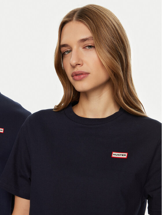 Hunter Hunter T-Shirt HARU0006242 Dunkelblau Regular Fit
