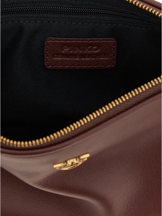 PINKO PINKO Torebka Bordeaux Cowhide Crossbody Bordowy