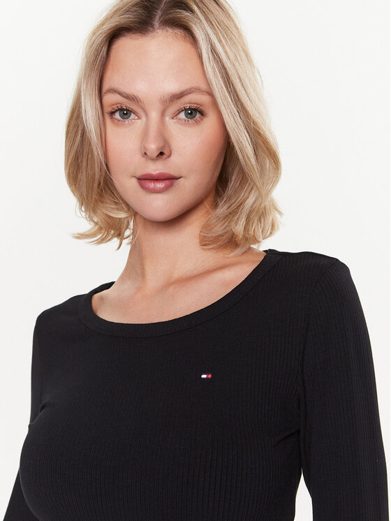 Tommy Hilfiger Tommy Hilfiger Halenka WW0WW38869 Černá Slim Fit