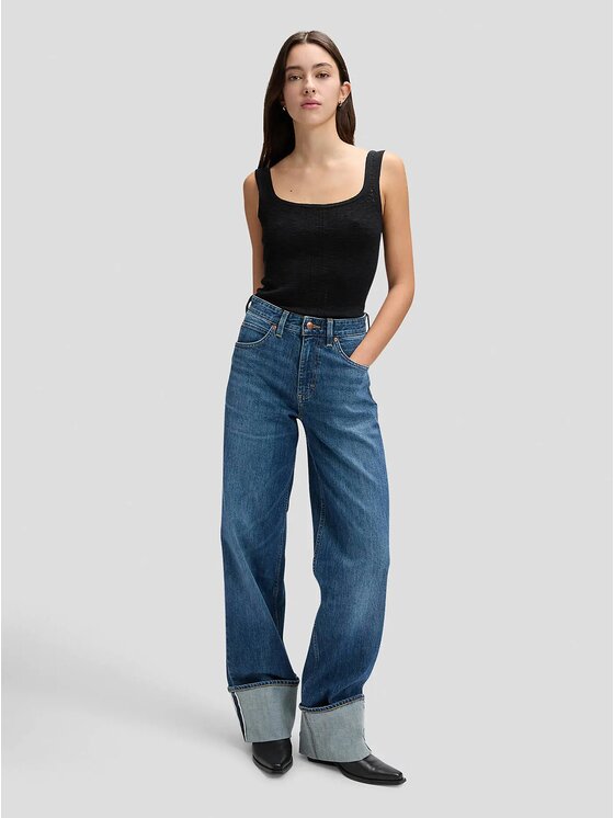 Lee Lee Jeansy RIDER LOOSE Niebieski Loose Fit