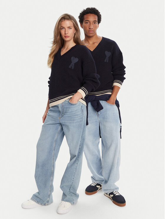 AMI PARIS AMI PARIS Светр UKS268.KN0068 Cиній Regular Fit