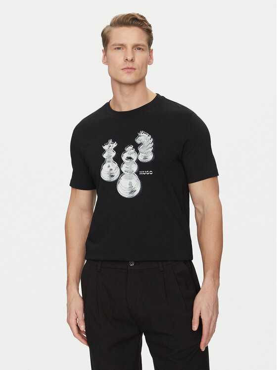HUGO HUGO T-shirt Dischach 50532918 Crna Regular Fit