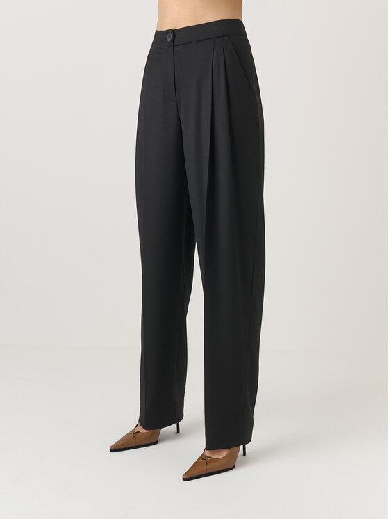 La Mania La Mania Spodnie garniturowe MARIS Czarny Classic Fit