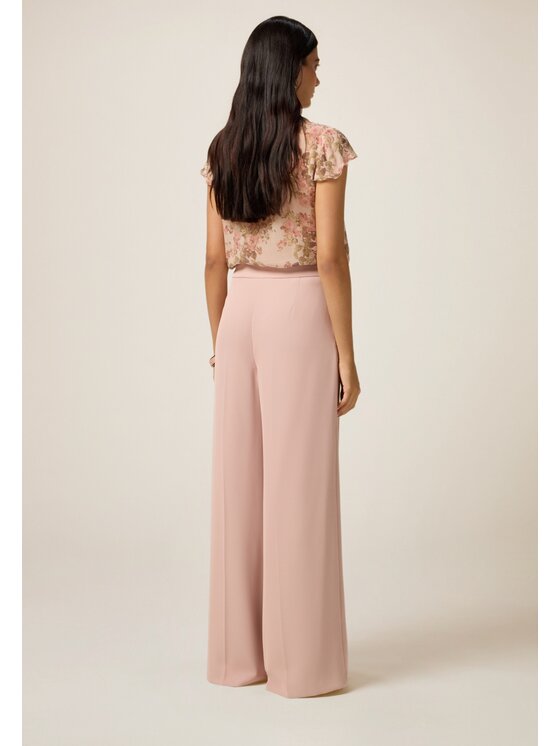 Oltre Oltre Pantaloni di tessuto P096R108751N006 Rosa Baggy Fit