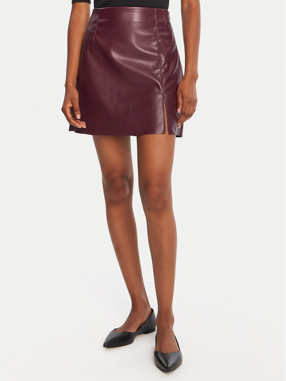 Vero Moda Vero Moda Sukně z imitace kůže Nelly 10322469 Fialová Regular Fit