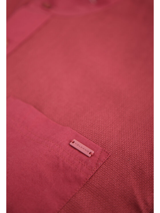 Volcano Volcano Koszula K-BASTO Czerwony Regular Fit