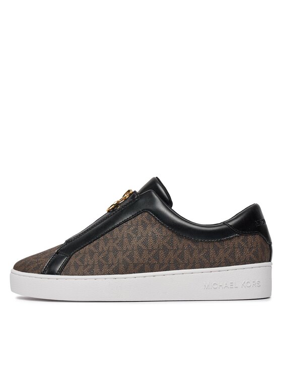 MICHAEL Michael Kors MICHAEL Michael Kors Sportcipők Keaton Zip Slip On 43R4KTFP2B Barna