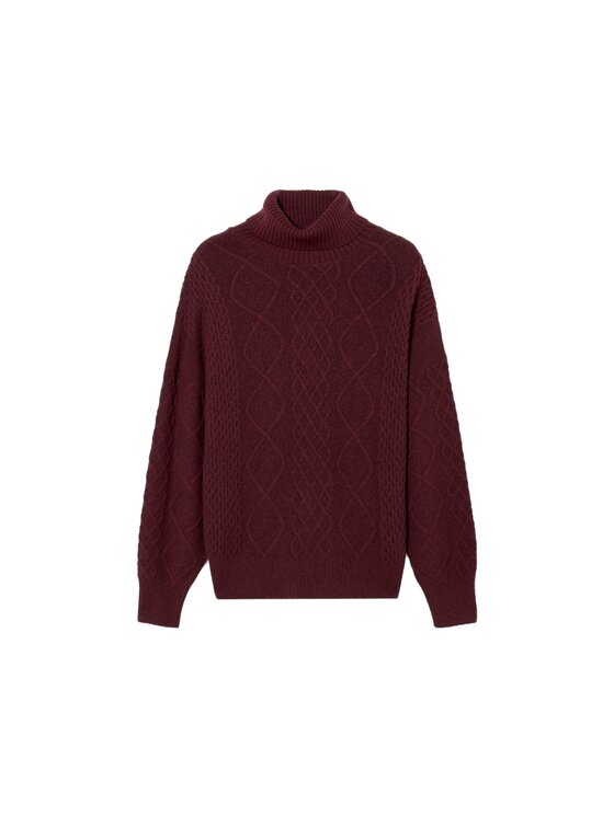 Oltre Oltre Sweter M118E002118N036 Bordowy Regular Fit